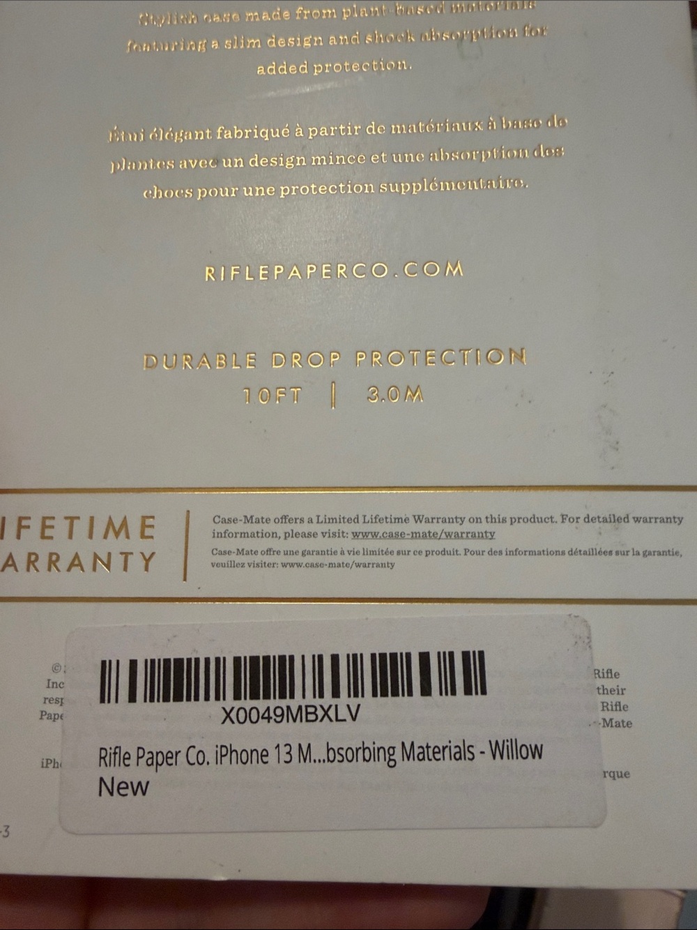 Rifle Paper Co iPhone 13 Mini Case - 10ft Drop Protection with Wireless Charging - Picture 3 of 3